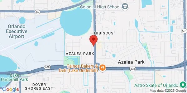 Map of 36 S Semoran Blvd Ste B Orlando, FL 32807