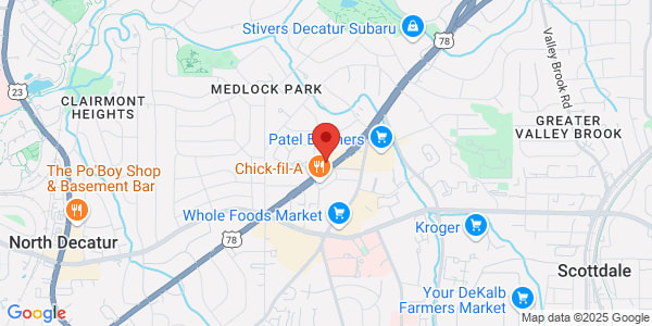 Map of 1670 Scott Blvd Ste 106 Decatur, GA 30033