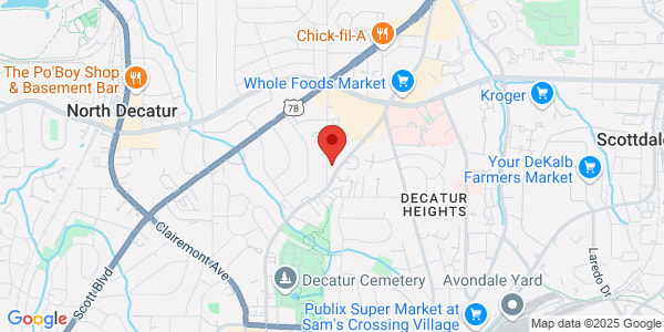 Map of 1376 Church St Ste 100 Decatur, GA 30030
