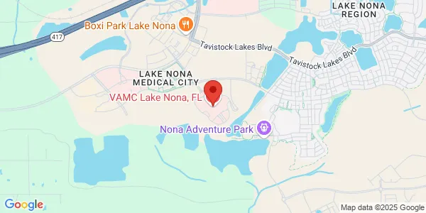 Map of 13800 Veterans Way Orlando, FL 32827