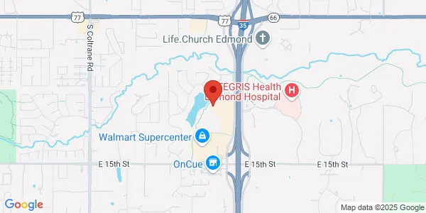 Map of 941 W I 35 Frontage Rd Bldg 164 Edmond, OK 73034