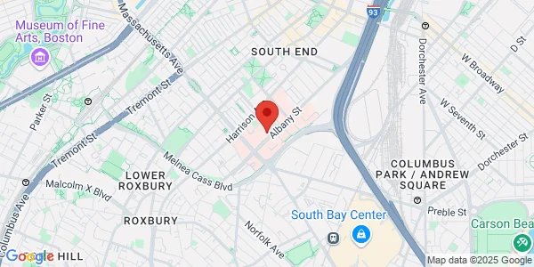 Map of 725 Albany St Fl 4, Ste 4B Boston, MA 02118