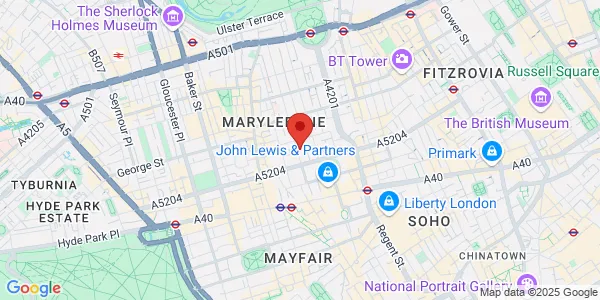 Map of Lister House 11 Wimpole Street London W1G 9ST United Kingdom