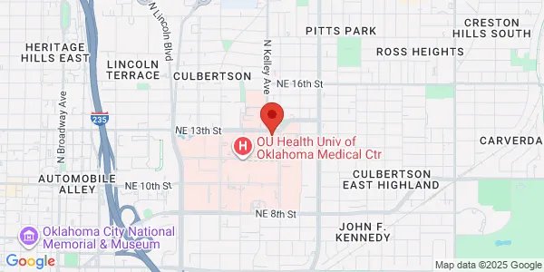 Map of 1000 NE 13th St Ste 1B Oklahoma City, OK 73104
