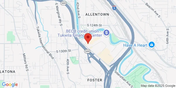 Map of 12644 Interurban Ave S Tukwila, WA 98168