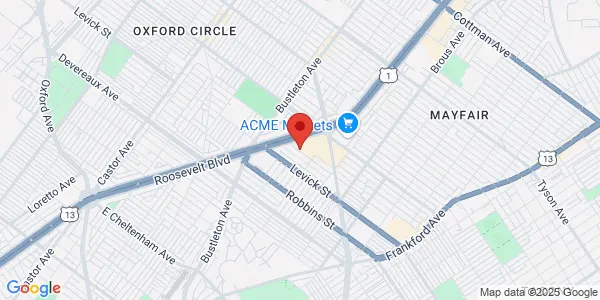 Map of 6519 E Roosevelt Blvd Philadelphia, PA 19149