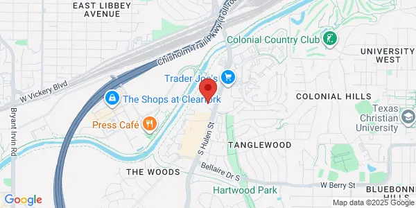 Map of 4400 Oak Park Ln Fort Worth, TX 76109