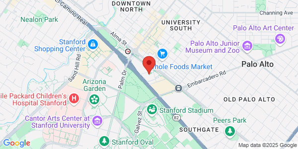 Map of 795 El Camino Real Palo Alto Center Palo Alto, CA 94301