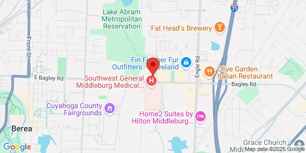 Map of 18660 Bagley Rd Ste 102B Middleburg Heights, OH 44130