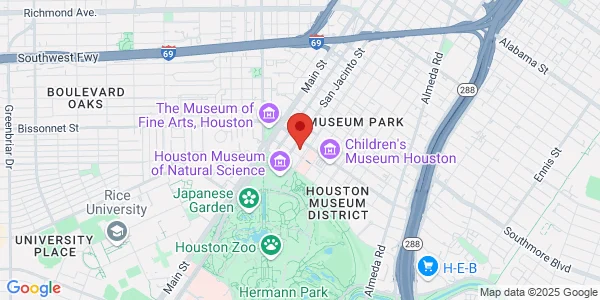 Map of 1200 Binz Ste 220 Houston, TX 77004