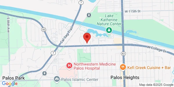 Map of 7600 W College Dr Fl 3 Palos Heights, IL 60463
