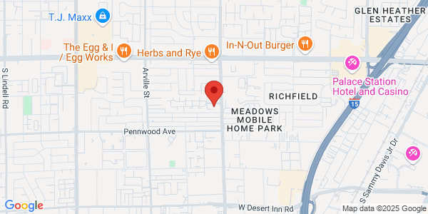 Map of 2881 S Valley View Ste 15 Las Vegas, NV 89102