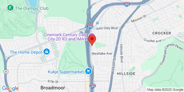 Map of 2001 Junipero Serra Blvd Ste 530 Daly City, CA 94014