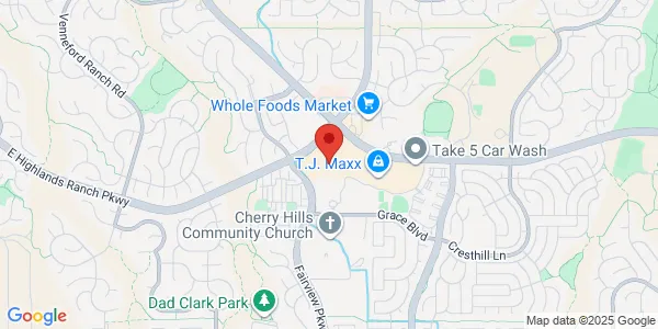 Map of 9555 S University Blvd Ste 102 Highlands Ranch, CO 80126