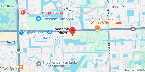 Map of 10900 Pines Blvd Pembroke Pines, FL 33026