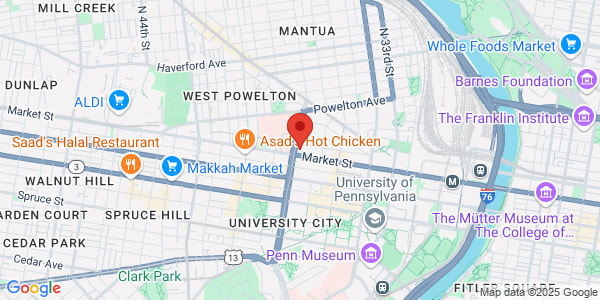 Map of 3737 Market St Fl 7 Penn Medicine University City Philadelphia, PA 19104