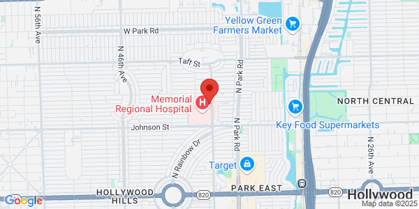 Map of 1150 N 35th Ave Ste 665 Hollywood, FL, FL 33021