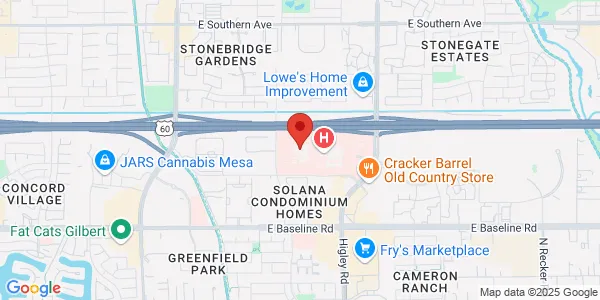 Map of 2946 E Banner Gateway Dr Banner Health Mesa, AZ 85206