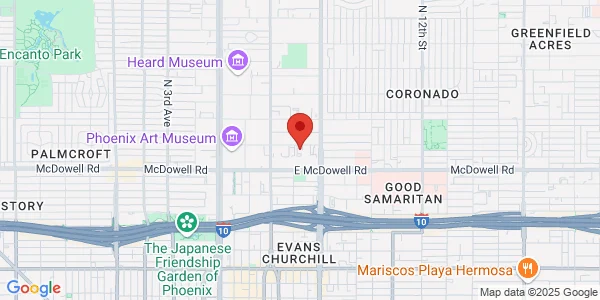 Map of 349 E Coronado Rd Phoenix, AZ 85004