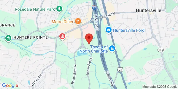 Map of 9930 Kincey Ave Ste 380 Huntersville, NC 28078