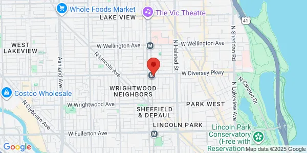 Map of 933 Diversey Pkwy Chicago, IL 60614