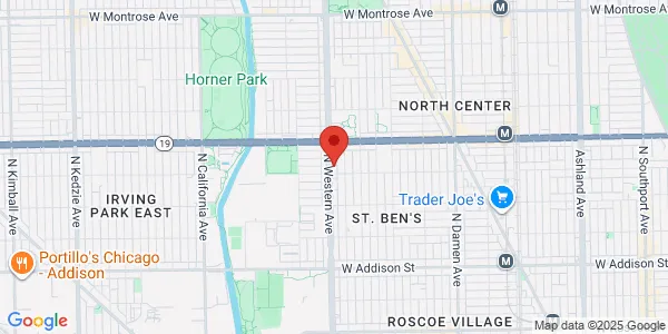 Map of 3909 N Western Ave Chicago, IL 60618
