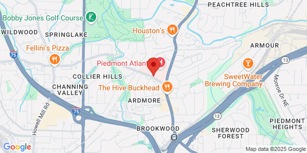 Map of 95 Collier Rd Bldg 95, Ground Floor Ground Fl Atlanta, GA 30309