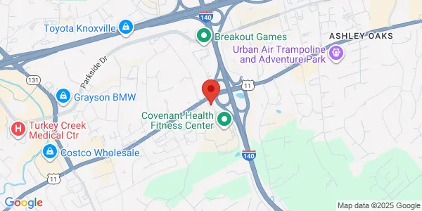 Map of 1 Fort Sanders West Blvd Building Ste 102 Knoxville, TN 37922