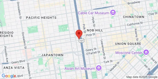 Map of 1522 Bush St San Francisco, CA 94109