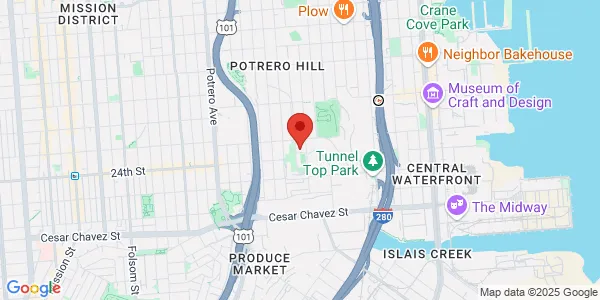 Map of 1050 Wisconsin St San Francisco, CA 94107
