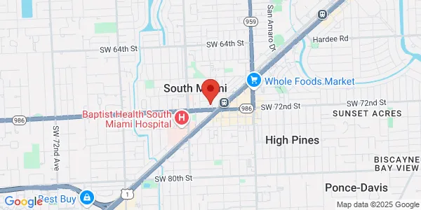 Map of 5975 Sunset Dr Ste 701 South Miami, FL 33143