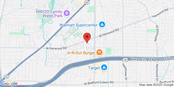 Map of 809 W Harwood Rd Ste 100 Hurst, TX 76054