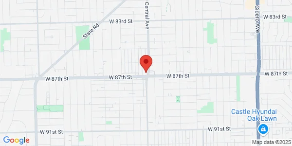 Map of 5600 W 87th St Burbank, IL 60459