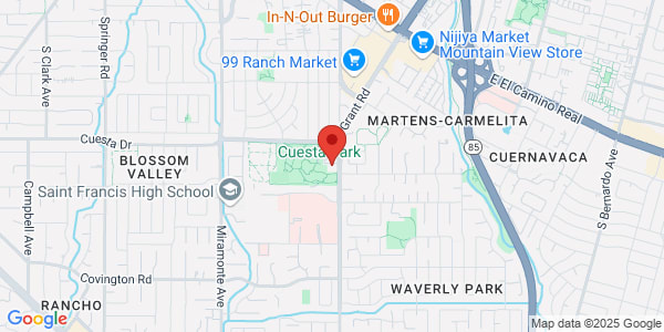 Map of 2204 Grant Rd Ste 102 Mountain View, CA 94040