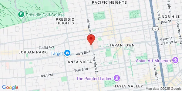 Map of 1635 Divisadero St Ste 200 San Francisco, CA 94115