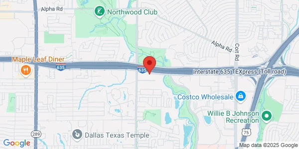 Map of 12840 Hillcrest Plaza Dr Ste E100 Dallas, TX 75230
