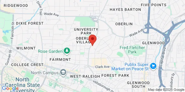 Map of 702 Oberlin Rd Ste 100 Raleigh, NC 27605
