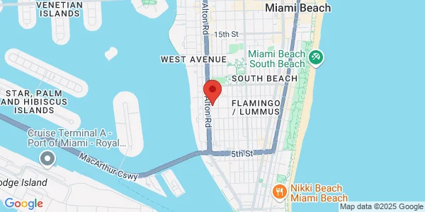 Map of 907 Alton Rd Miami Beach, FL 33139