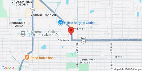Map of 640 Tyrone Blvd N St. Petersburg, FL 33710