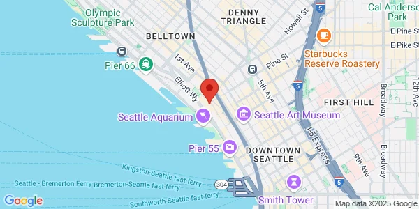Map of 1533 Western Ave Seattle, WA 98101