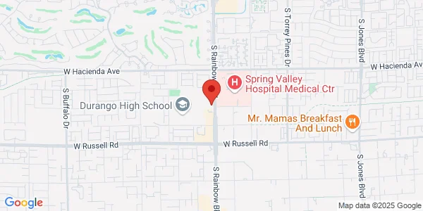 Map of 5495 S Rainbow Blvd Ste 101 Las Vegas, NV 89118