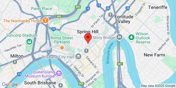 Map of 87 Wickham Tce Level 1 Brisbane Queensland 4000 Australia