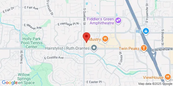 Map of 7375 E Arapahoe Road Centennial, CO 80112