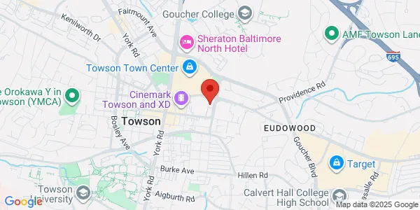 Map of 515 Fairmount Ave Suite 403 Towson, MD 21286