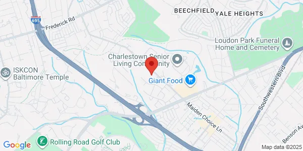Map of 724 Maiden Choice Lane Ste 101 Catonsville, MD 21228