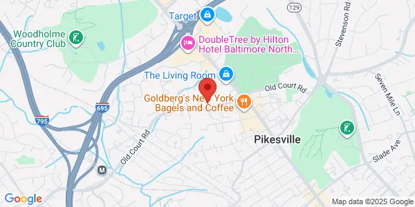 Map of 4000 Old Court Rd Ste 102 Pikesville, MD 21208