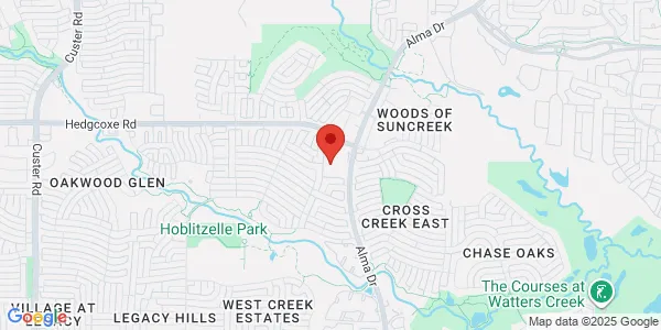 Map of 7801 Alma Dr Plano, TX 75025