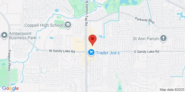 Map of 106 N Denton Tap Rd Coppell, TX 75019