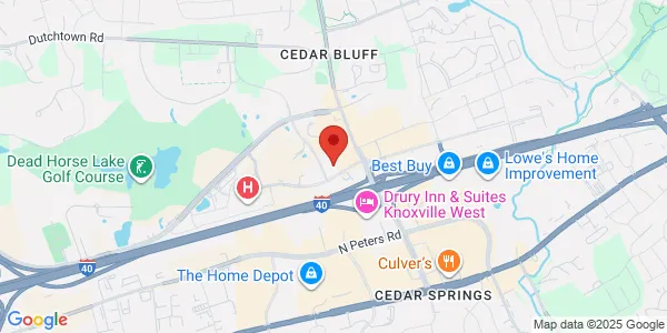 Map of 9217 Parkwest Blvd Ste A-1 Knoxville, TN 37923