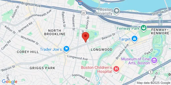 Map of 1180 Beacon St Ste 3A Brookline, MA 02446